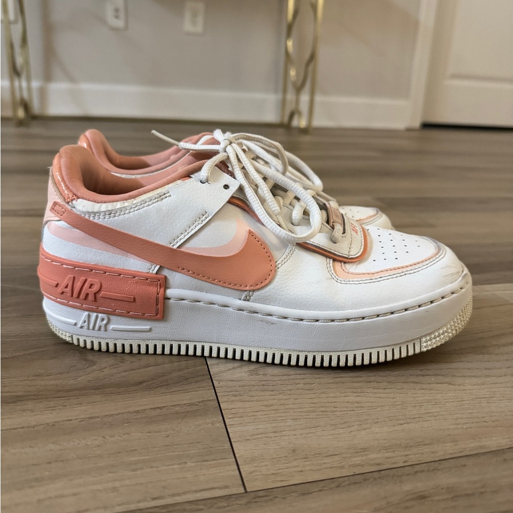 Pink Nike Air Force 1s size 8